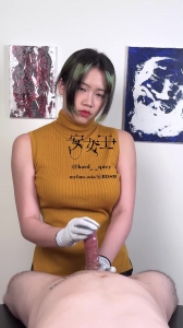 Mistress Ann - Glans Scrubbing With Rough Gloves Mistress Ann - Glans Scrubbing With Rough Gloves