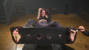RFStudioProduction – Venera – First Time Foot Tickling in Stocks