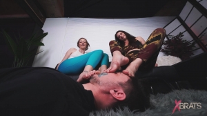 XbratsBrattyFootGirls - Sablique   Indica - Our Feet Reek-Femdom,Fetish ,Footworship