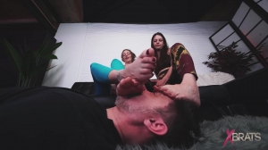 XbratsBrattyFootGirls - Sablique   Indica - Our Feet Reek-Femdom,Fetish ,Footworship