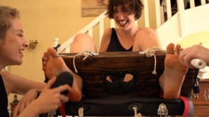 LovelyLaughTickling – Time for Margot to experience the Stocks-mff, TicklingFeet,