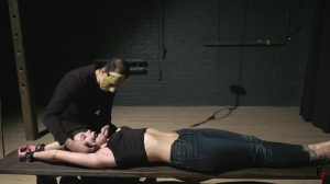 RFStudioProduction – Leya Stretched and Tickled – Upper Body Teasing with Ballgag-mf, TicklingUpp...