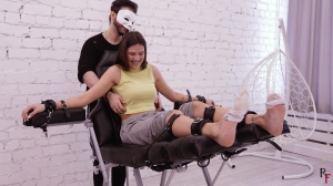 RFStudioProduction – Ticklish Rebekka's Feet in Two Parts – Sock Removal, Electric Play, and Uppe...