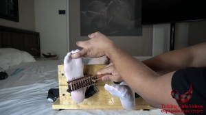 TicklingGirlsVideos – La Pecosa tickled in a sexy outfit-mf, NylonFeet, TicklingFeet, TicklingUpp...