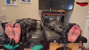 Fettish – The Tickle Table – Anna Kovachenko and Lana Blade- mff, TicklingFeet