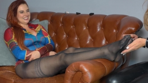 PolishMistressClips – Captain Marvel (Weronika) Is Ticklish And Catwoman Sophia Uses It – Part 1-...