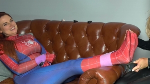 PolishMistressClips – Spider Woman (Weronika) Is Ticklish And Catwoman Sophia  Uses It – Part 1-f...