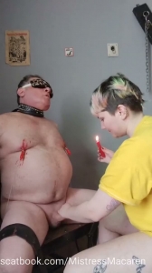 Mistress Makarenn - Waxplay and Nipple Torture-HandjobAndMilking