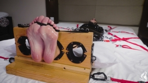 Mummified, Strapped Down and Tickled in the Stocks – Charlie Lou- mf, TicklingFeet