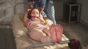 RFStudioProduction – Arina – Tickling and Bastinado on the Bed- mf, TicklingFeet, TicklingUpperBody