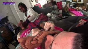 Footpunkz - Doordash Girl Calls out of Work to Give Stinky Foot Smelling Handjob-Fetish