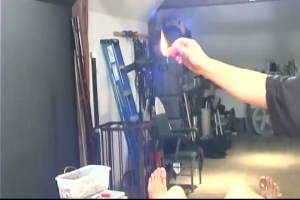 Brutal BDSM Ginch Pinned and Waxed