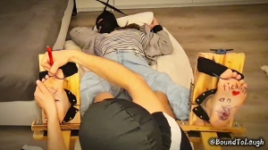BoundToLaugh – Disobedient Wife Punished in Stocks – Extreme Foot Tickling & Teasing- mf, Ticklin...