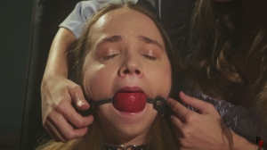 RFStudioProduction – Arina – Foot Tickled by Patty in Stocks with BallGag- ff, TicklingFeet